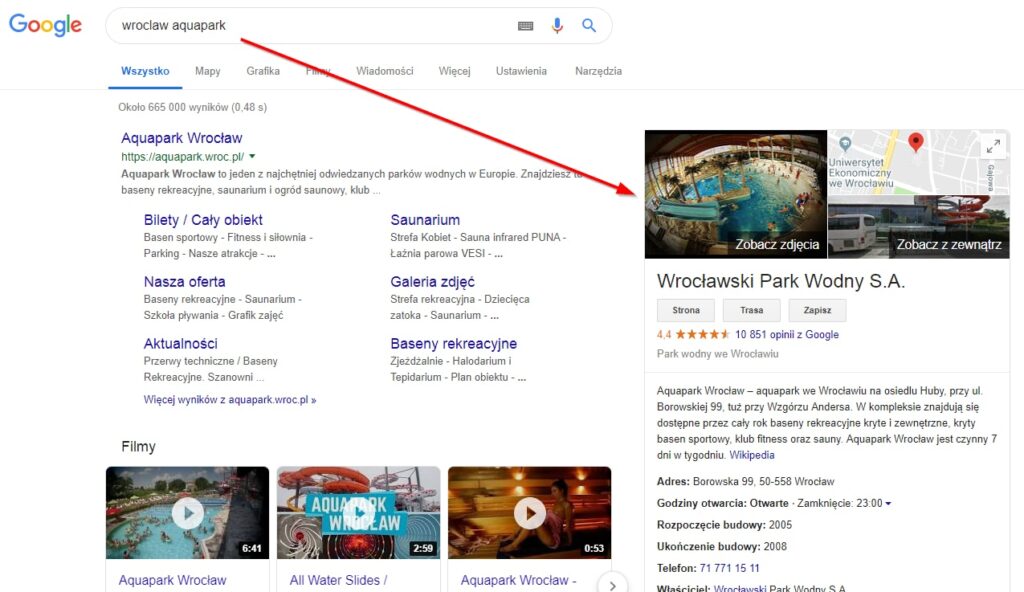 pozycjonowanie lokalne knowledge panel