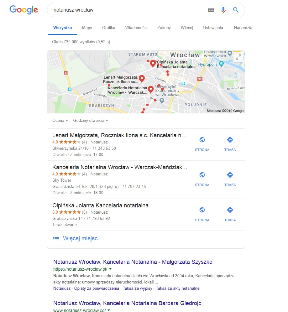 Mapa I Wyniki Organiczne Seo Mapa i wyniki organiczne SEO