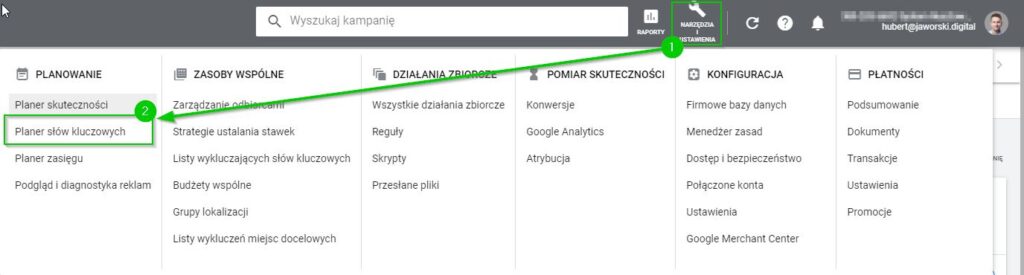 planer slow kluczowych