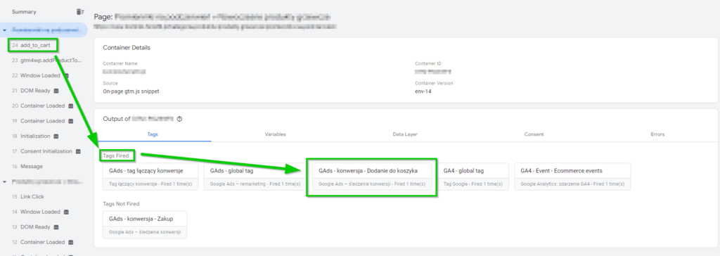 testowanie konwersji add to cart
