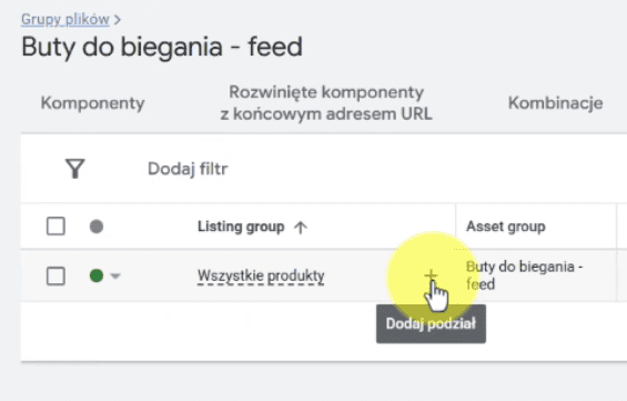 Dodaj Podział Produktów dodaj podział produktów